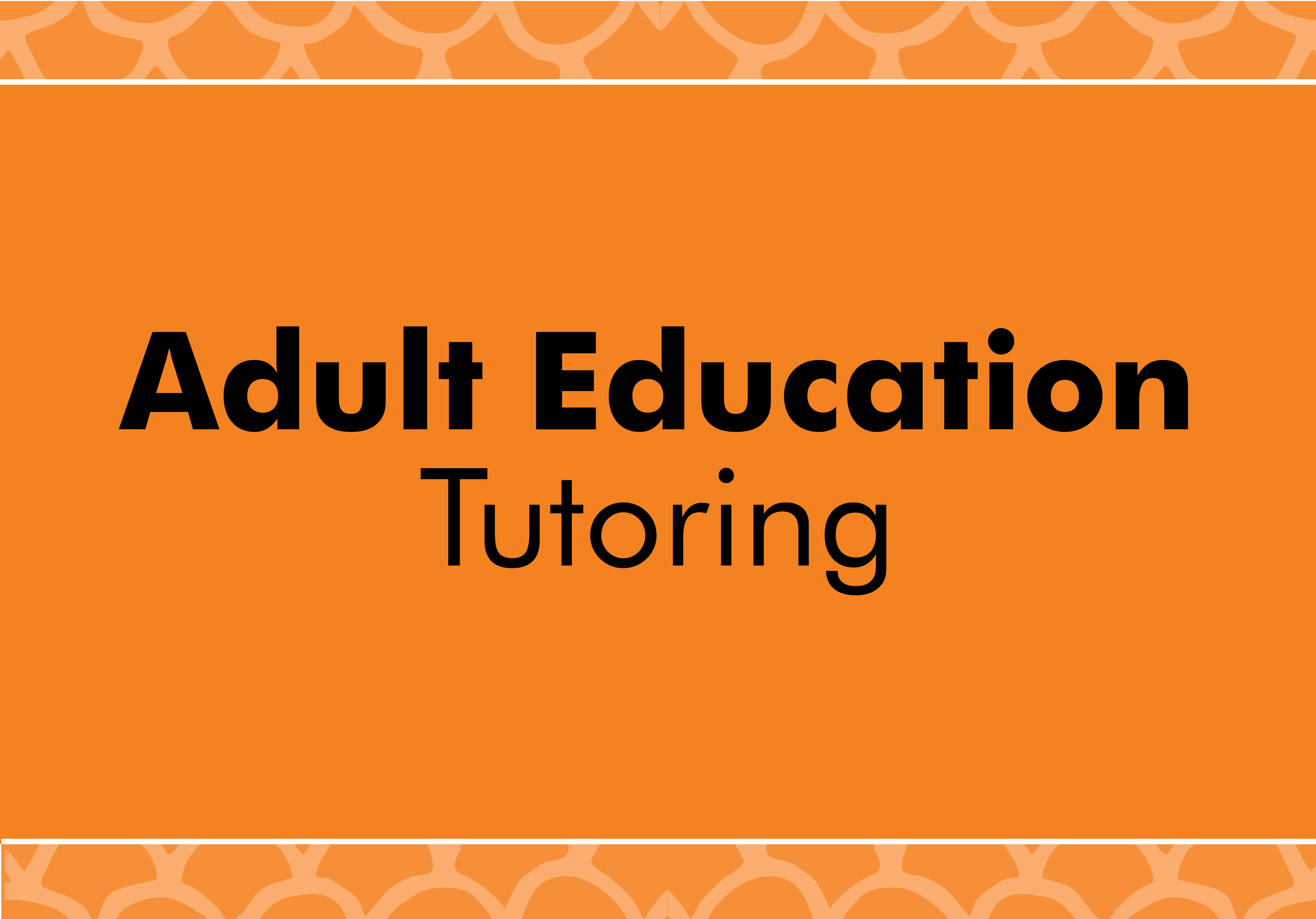 Adult education tutoring