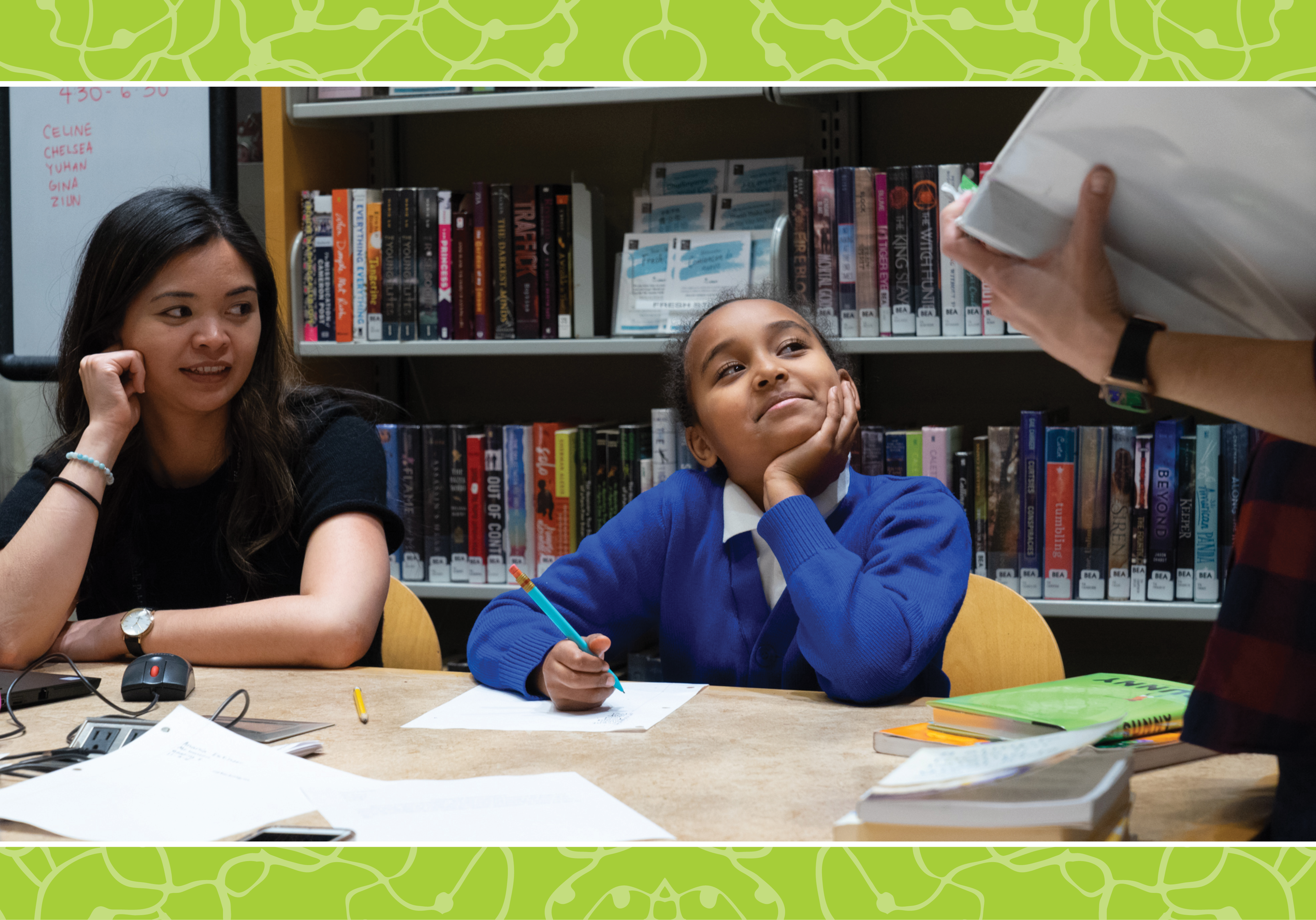 Student attending a Homework Help workshop