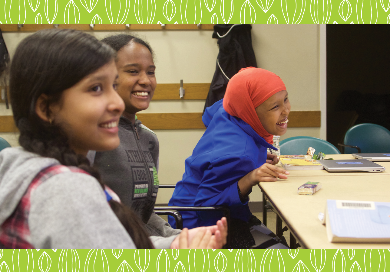 Students attending a Homework Help workshop