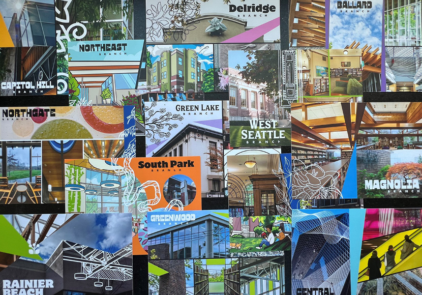 SPL postcard collage