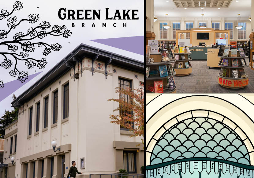 Green Lake Branch postcard front