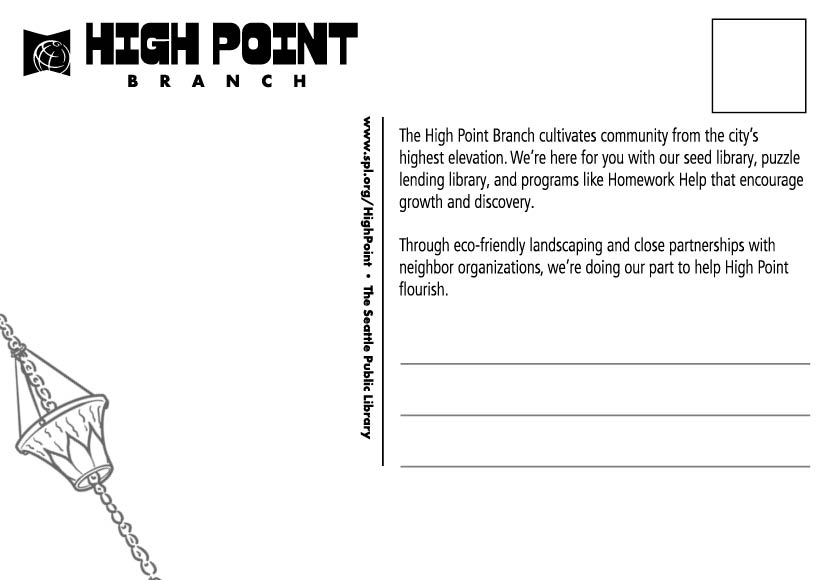High Point Branch postcard back