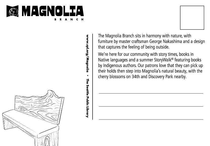 Magnolia Branch postcard rear