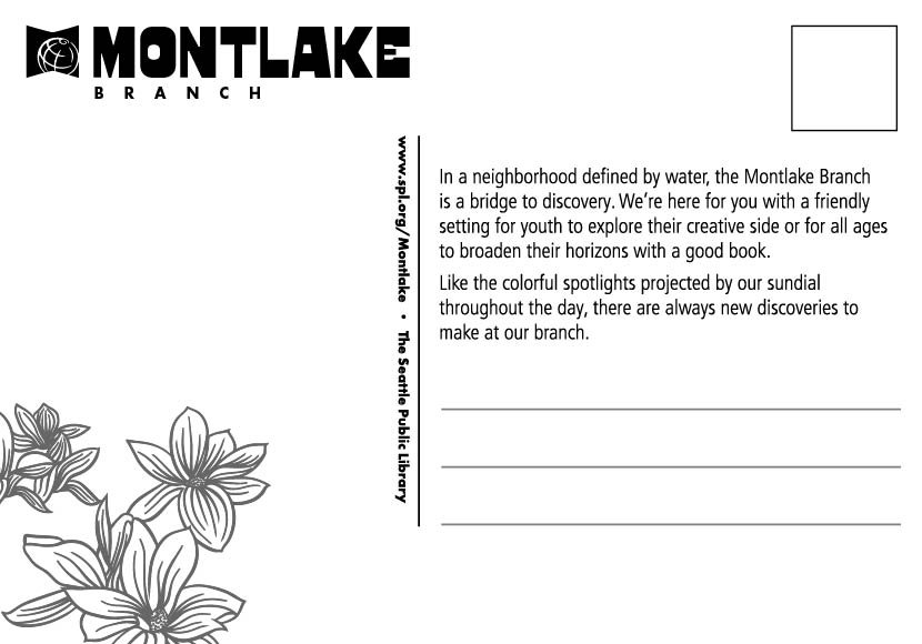 Montlake Branch postcard rear
