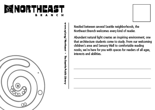 Northeast Branch postcard rear