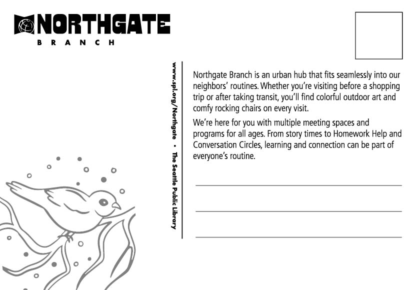 Northgate Branch postcard rear