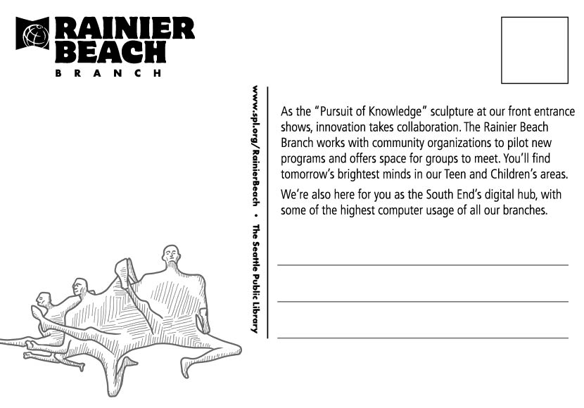 Rainier Beach Branch postcard rear