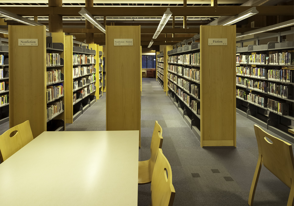 Library patron seating area at the Broadview Branch