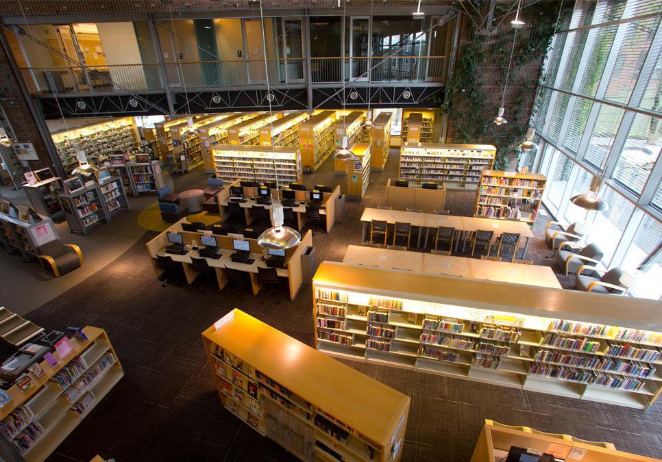 Library patron seating area at the Capitol Hill Branch