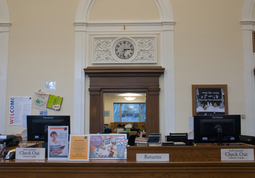 Service desk area at the Columbia Branch