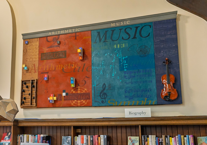 Two-paneled installation.