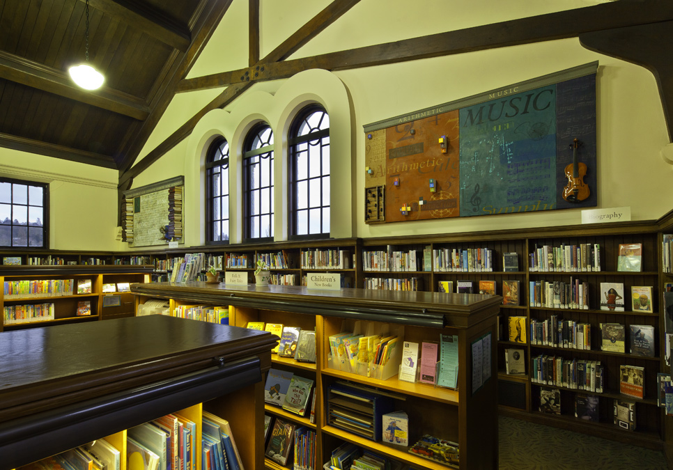 Displayed artwork at the Fremont Branch