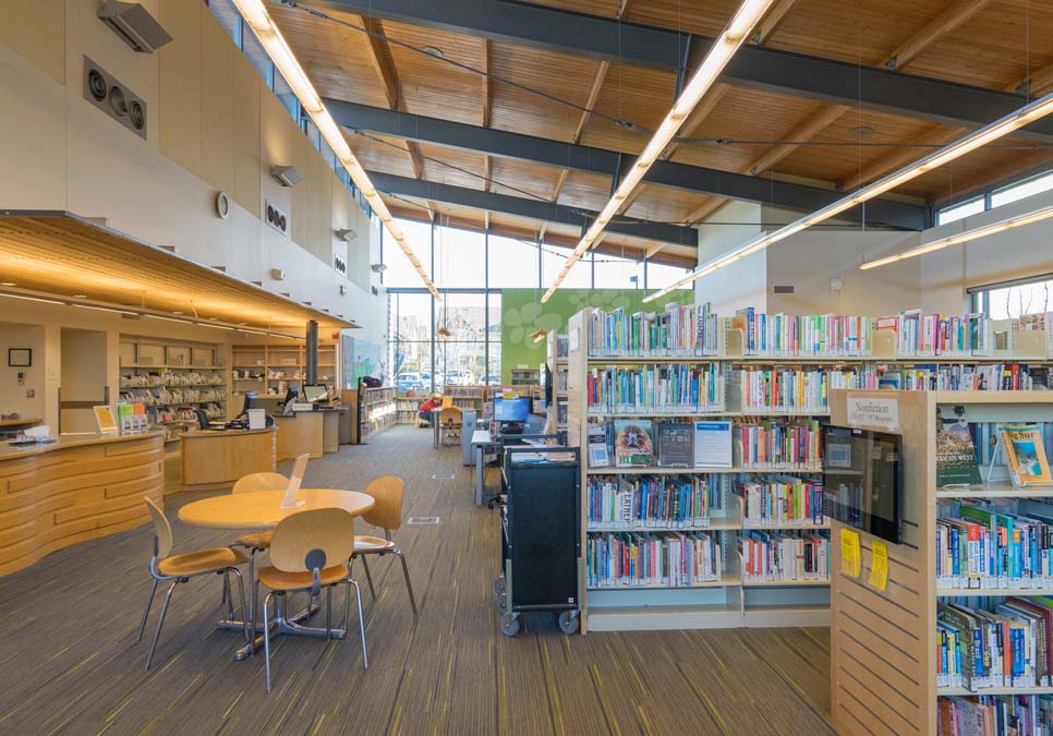 Library patron seating area at the High Point Branch