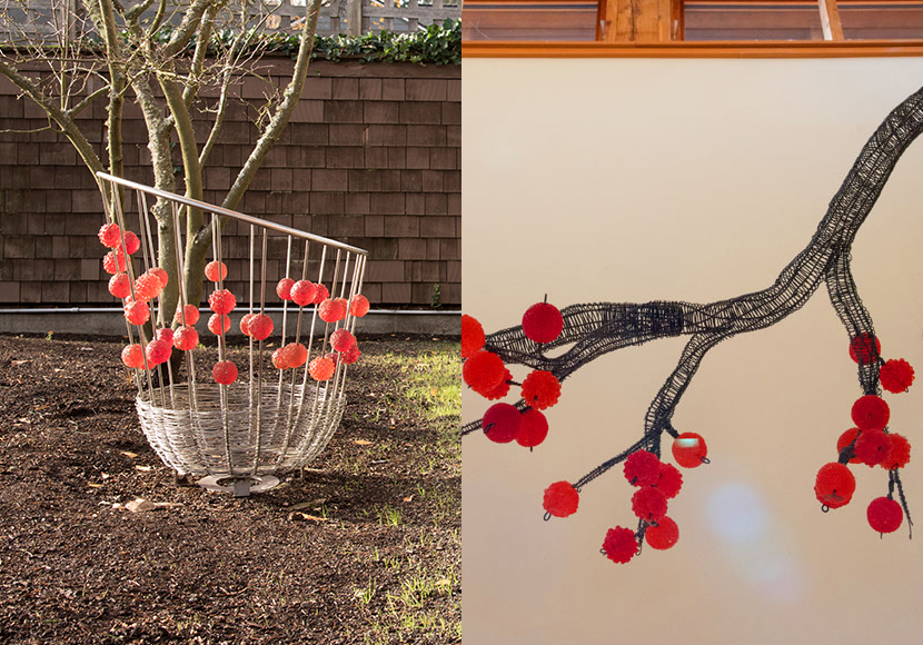 Woven steel wire sculpture