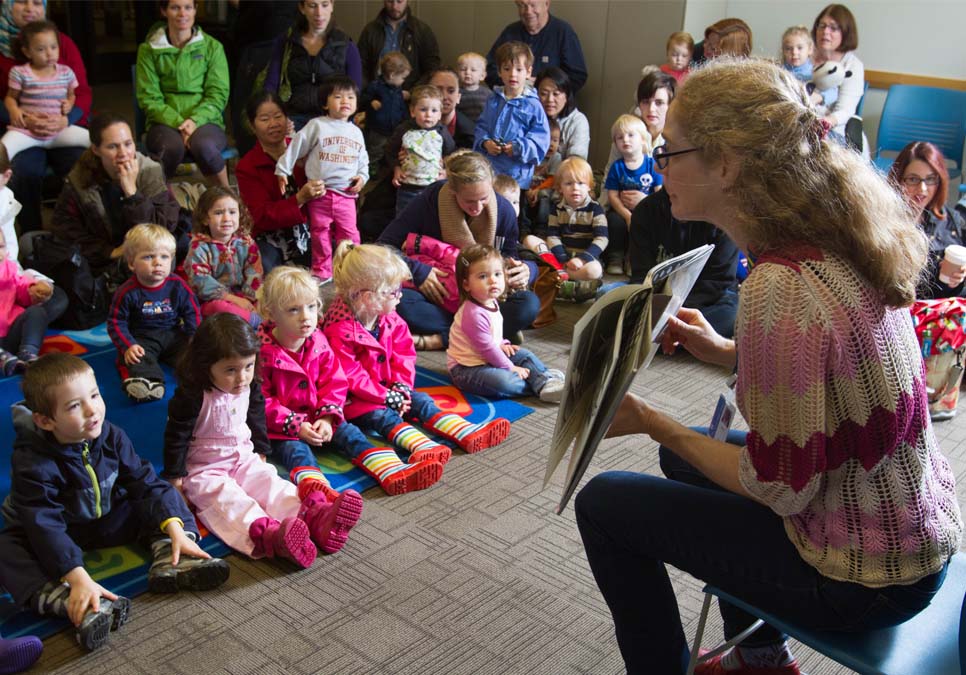 Children’s story time at the Northeast Branch