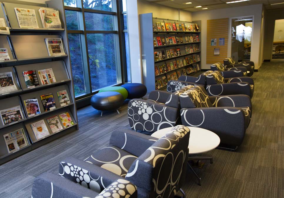Library patron seating area at the Rainier Beach Branch
