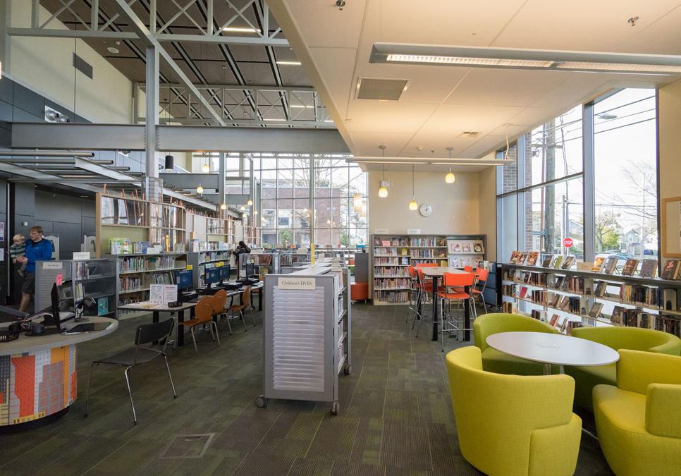 An interior view of Greenwood Branch