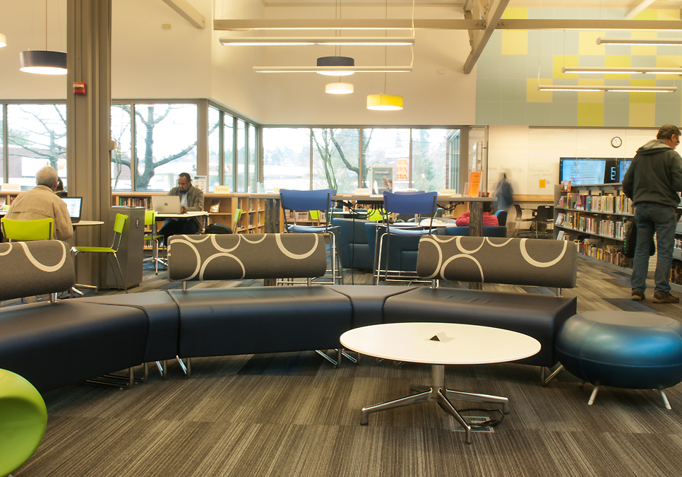 An interior view of the Rainier Beach Branch