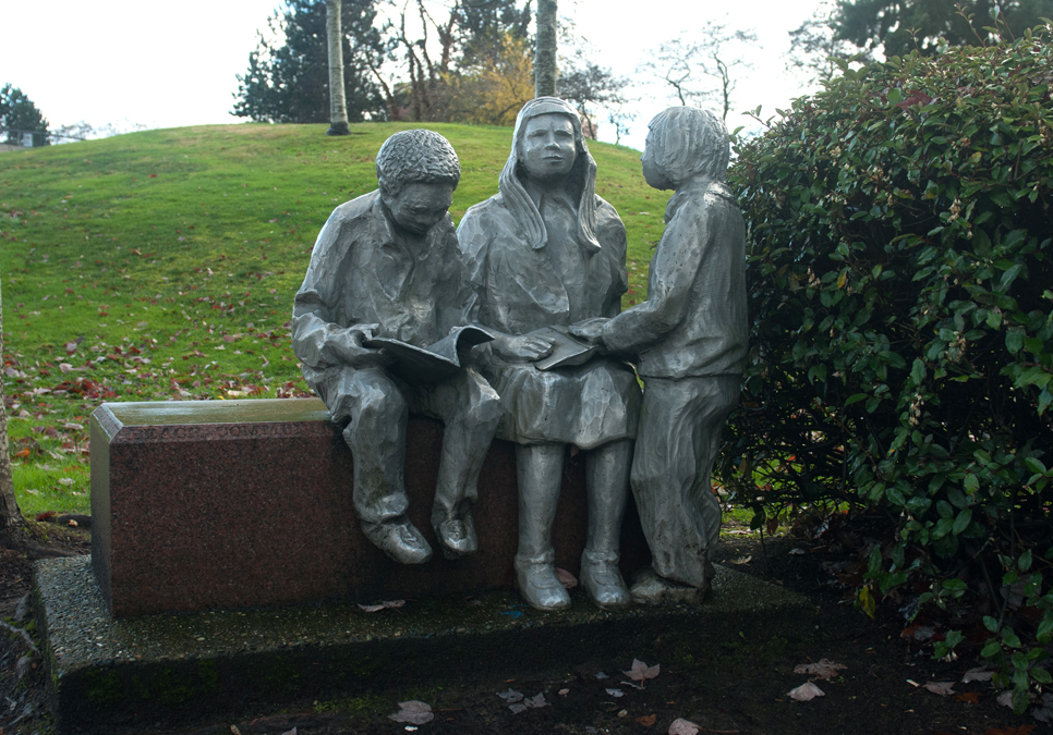 Artwork by Richard Beyer at the Rainier Beach Branch