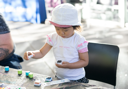 toddler stamping artwork