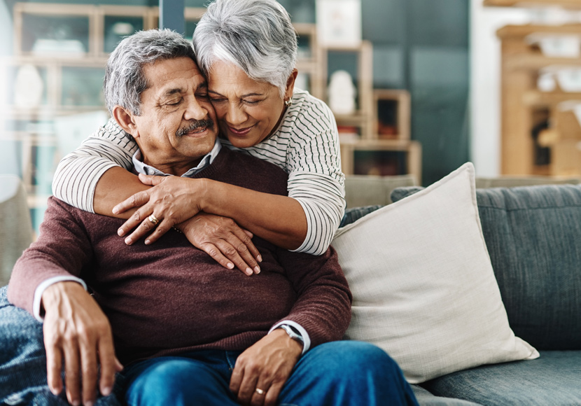 Older couple at home