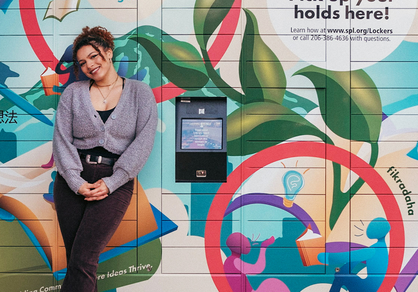 Artist Sloane Miller and the SPL lockers