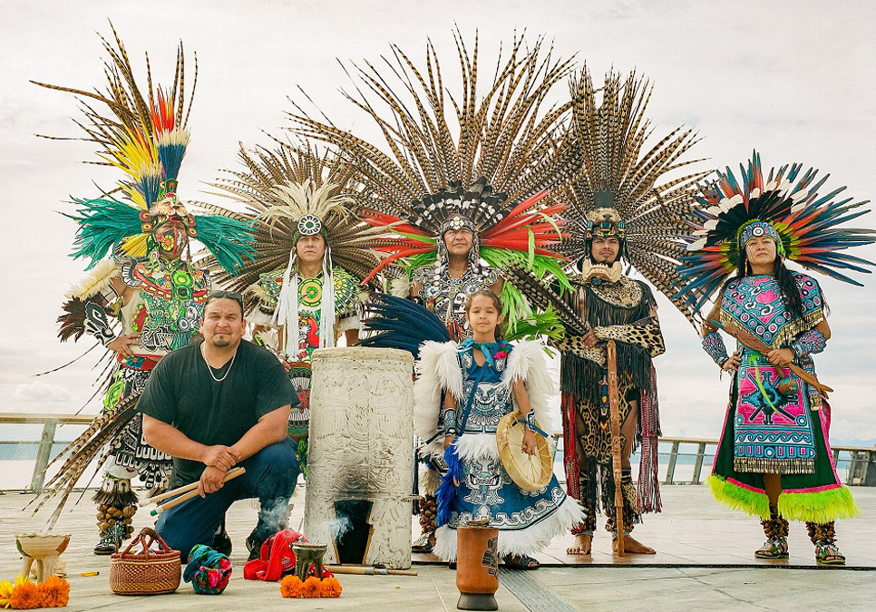 Tloke Nahuake: Returning together to dance after two years, the family of traditional Aztec dancers brought prayer and a breathtaking moment of witness by the water.