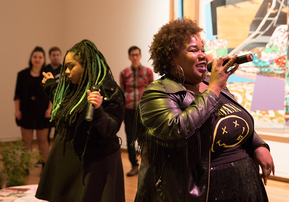 Performers singing at legendary children event at the Seattle Art Museum