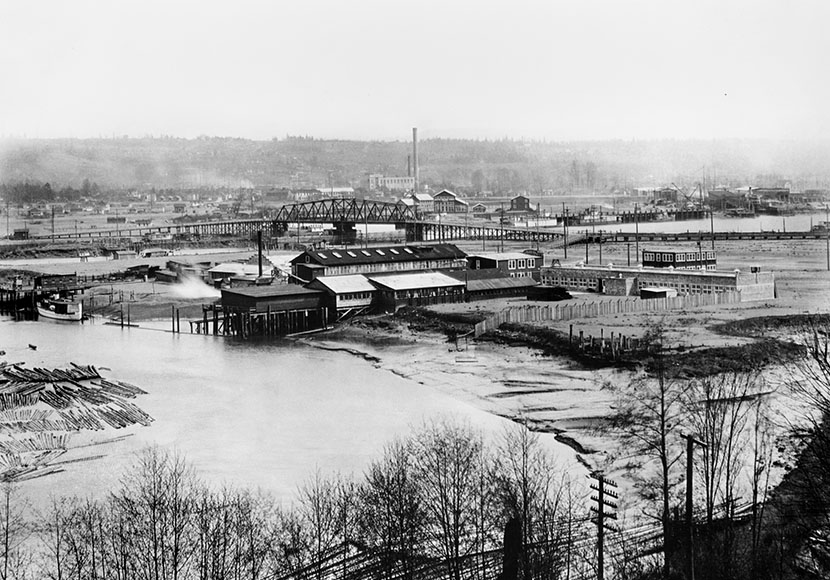 Photo of Boeing plant, Seattle, April 16, 1918