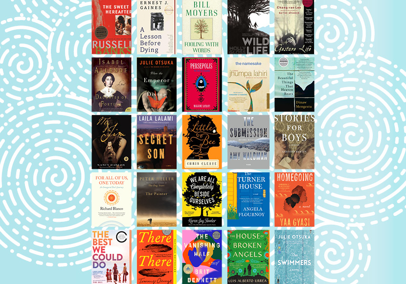 Array of book covers