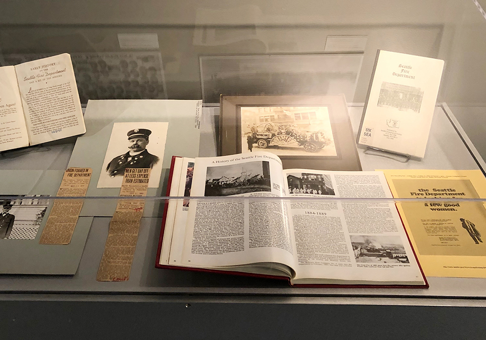 Great Seattle Fire Virtual Reality exhibit pieces at the Central Library
