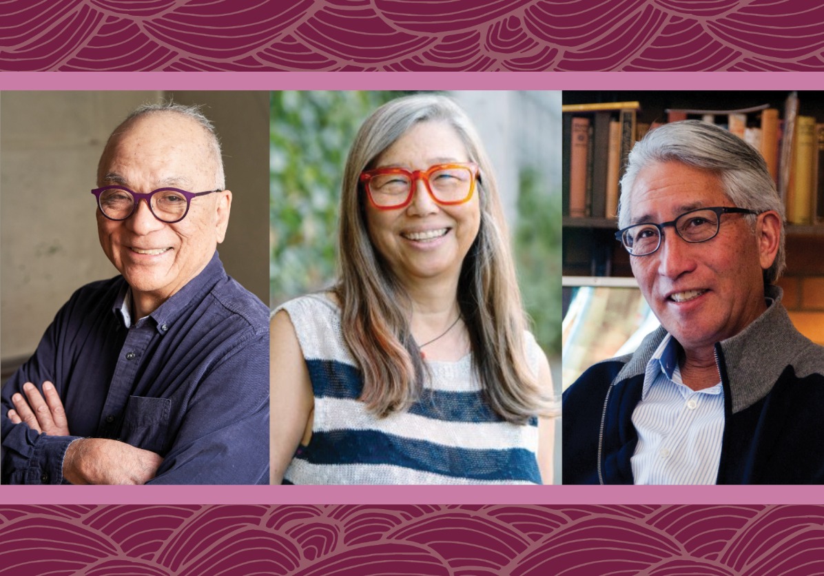 Portraits of Frank Abe, Karen Maeda Allman, and Shawn Wong