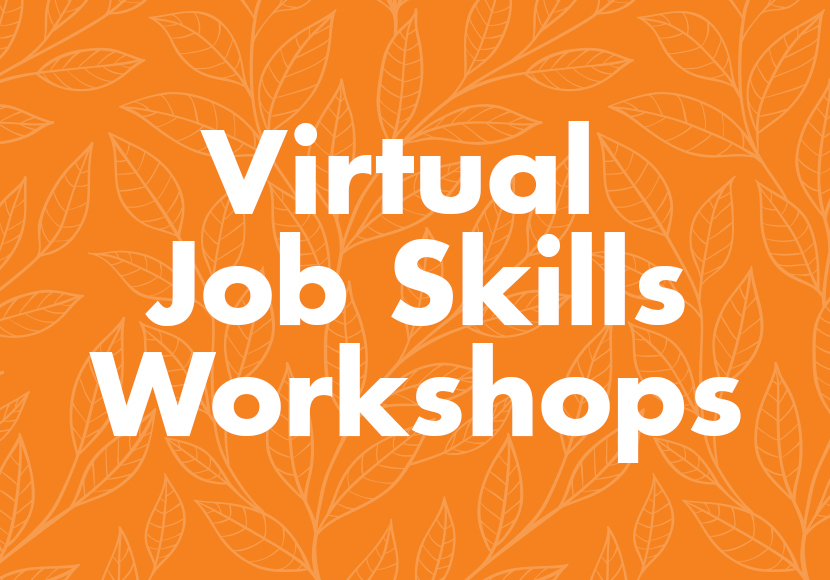 Virtual Job Skills workshops graphic