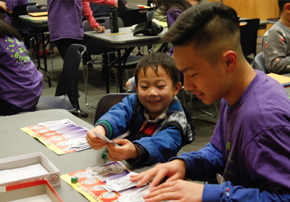 teen service learner at learning buddies