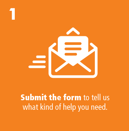 Submit the form to tell us what k ind of help you need