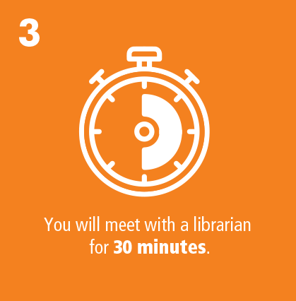 You will meet with a librarian for 30 minutes