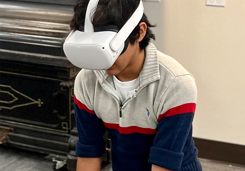 kid with VR Headset