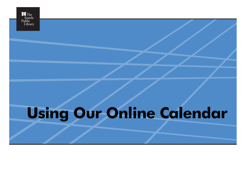 Using our online calendar