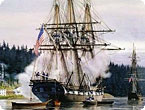 Warship Under Sail